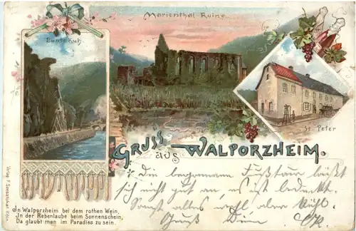 Gruss aus Walporzheim - Litho -51370