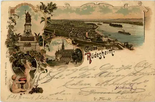 Gruss aus Rüdesheim - Litho -51204