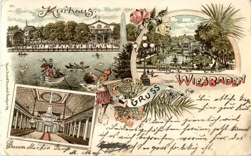 Gruss aus Wiesbaden - Litho -51362