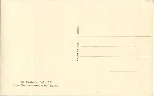 Auray - Noce Bretonne sortant de l Eglise -52256