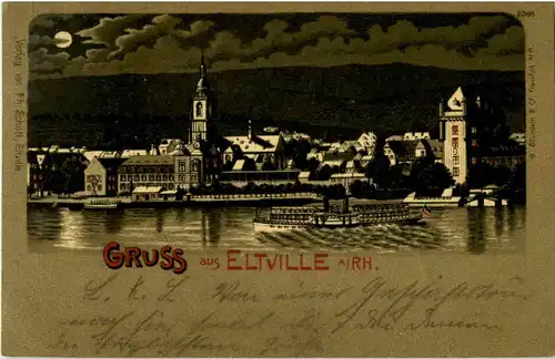 Gruss aus Eltville - Litho -51194