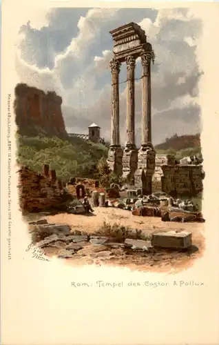 Rom - Tempel des Castor & Pollux -52800