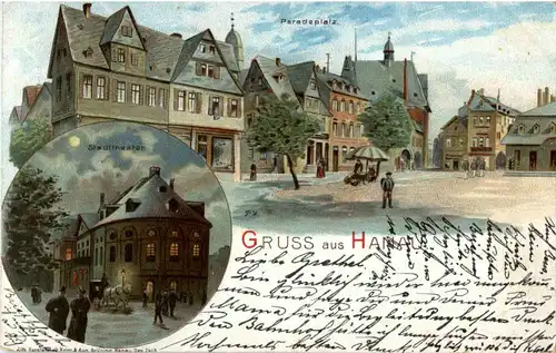 Gruss aus Hanau - Litho -51364