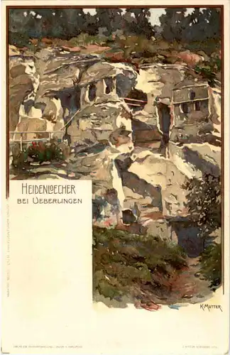Überlingen - Heidenlöcher - Künstlerkarte K. Mutter -52920