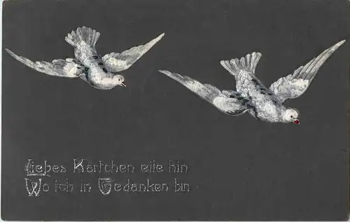 Grüsse aus - Tauben - Prägekarte -51922