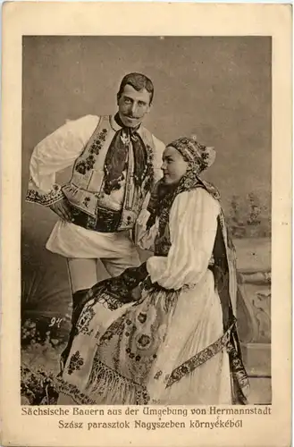Sächsische Bauern aus der Umgebung von Hermannstadt -52370