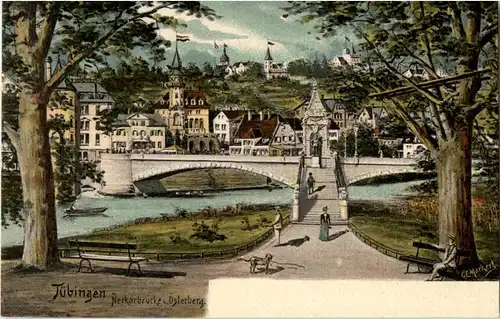 Tübingen - Neckarbrücke und Österberg -52968