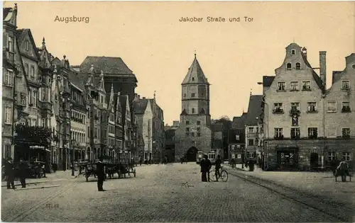 Augsburg - Jakober Strasse und Tor -53508
