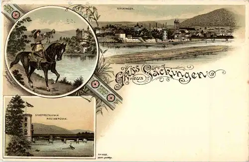 Gruss aus Säckingen - Litho -53018