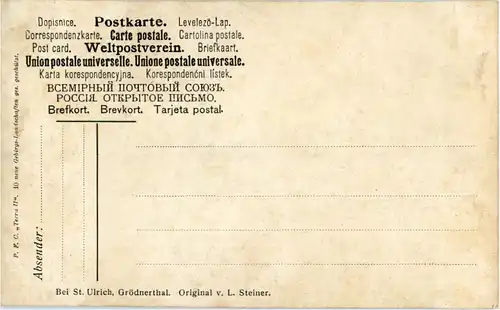 St. Ulrich - Grödenertal - Künstlerkarte Steiner -54726