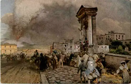Ausbruch des Vesuv - Künstlerkarte Achenbach -54746