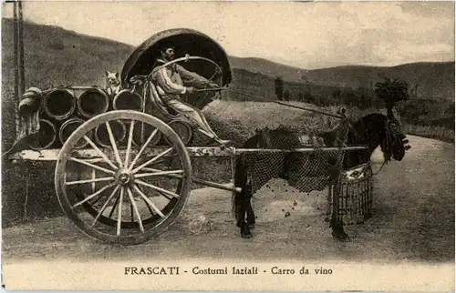 Frascati - Costumi laziali - Carro da Vino -54740