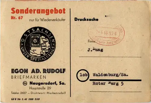 Neugersdorf - Briefmarken Egon Rudolf -55006