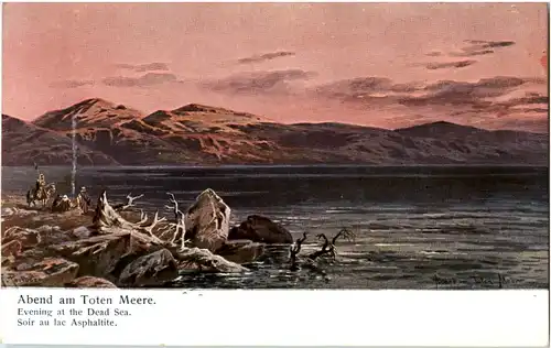 Palestina - Abend am Toten Meer -53234