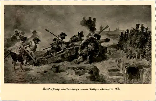 Beschiessung Rothenburgs durch Tills Artillerie 1631 -54556