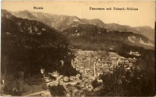 Sinaia - Panorama mit Pelesch Schloss -55326