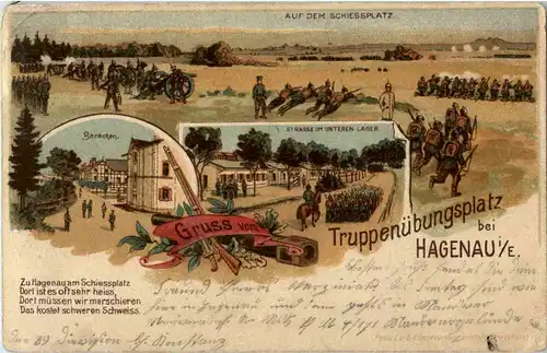 Truppenübungsplatz bei Hagenau - Litho -56516