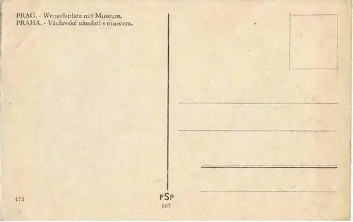 Prag - Wenzelsplatz mit Museum -55502