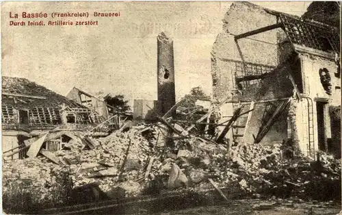 La Bassee - Brauerei zerstört -57194
