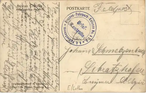 Schloss Chatillon - Feldpost -56084