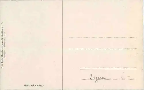 Blick auf Andlau - Künstlerkarte H. Hoffmann -56264