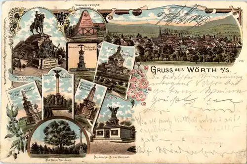 Gruss aus Wörth - Litho -57356