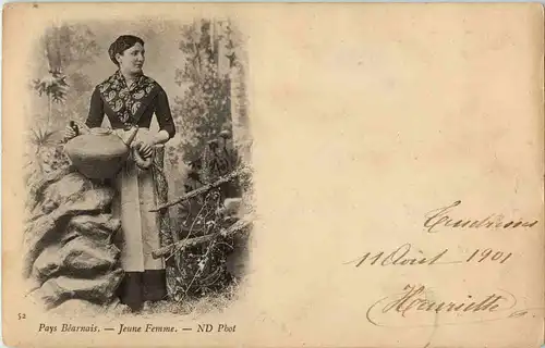 Pays Bearnais - Jeune Femme - Costumes -58054