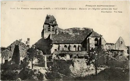 Oulches - Ruines de l Eglise -58114