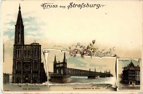 Gruss aus Strasbourg - Litho -58984