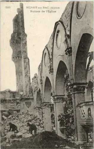 Berry au Bac - Ruines de l Eglise -58160