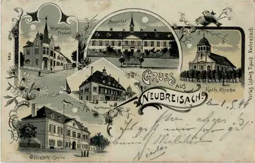 Gruss aus Neubreisach - Litho -59720