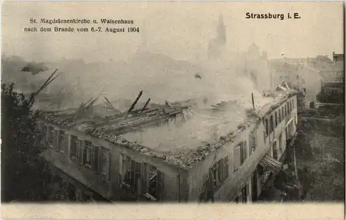 Strasbourg - St. Magdalenenkirche nach dem Brande 1904 -59216
