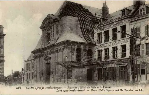 Laon apres le bombardement -60590