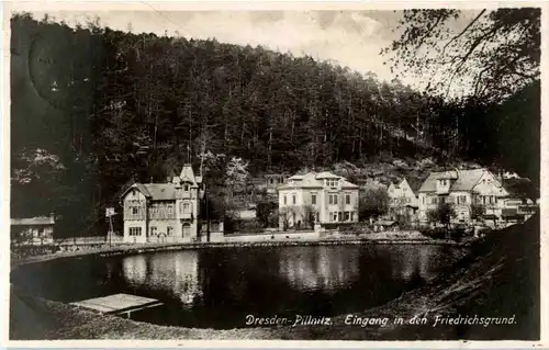 Dresden-Pillnitz - Eingang in den Friedrichsgrund -60990