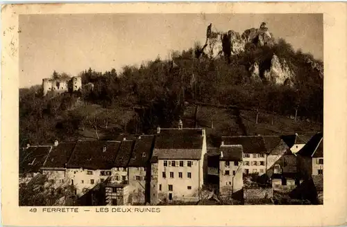 Pfirt - Ferrette - Les deux ruines -63926