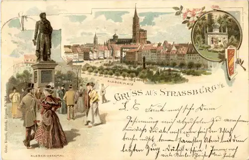 Gruss aus Strassburg - Litho -62182