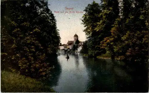 Sagan - Blick auf die kath. Kirche -65444