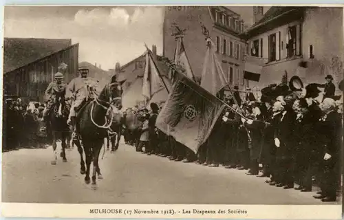 Mulhouse - 1918 - Les Drapeaux des Societes -64500