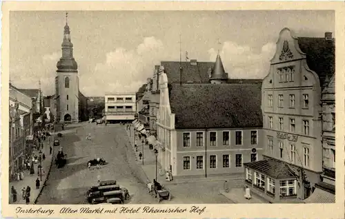 Insterburg - Alter Markt mit hotel Rheinischer Hof -65366