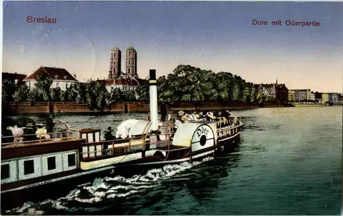 Breslau - Dom mit Oderpartie -66152