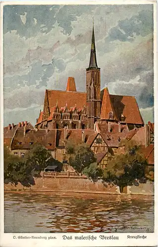 Breslau - Kreuzkirche - Künstlerkarte Günther-Naumburg -67008