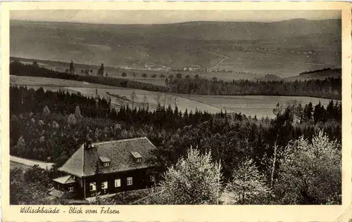 Wilischbaude bei Kreischa- Blick vom Felsen -67768