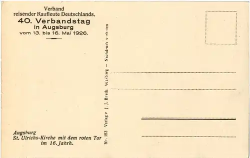 Augsburg - 40. Verbandstag reisender Kaufleute 1926 -68866