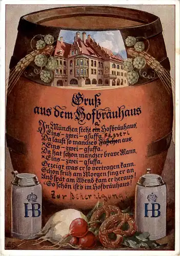 München - Gruss aus dem Hofbräuhaus -68608