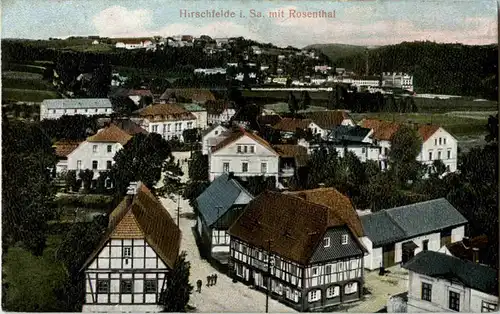 Hirschfelde mit Rosenthal - Reliefkarte -68868