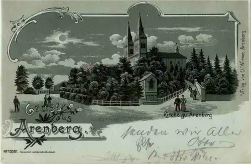 Gruss aus Arenberg - Litho -68948