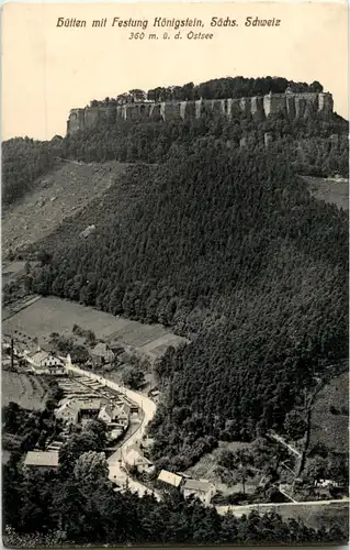 Hütten mit Festung Königstein -69216