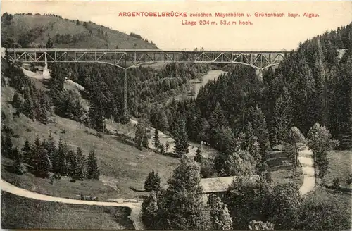 Allgäu, Argentobelbrücke zw. Mayerhöfen u. Grünenbach -340562