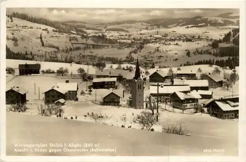 Allgäu, Wintersportplatz Steibis, Ansicht v. Süden gegen Oberstaufen -340596