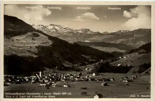 Oberstaufen, Allgäu, Blick v.d. Juget auf Vorarlberger Alpen -340434